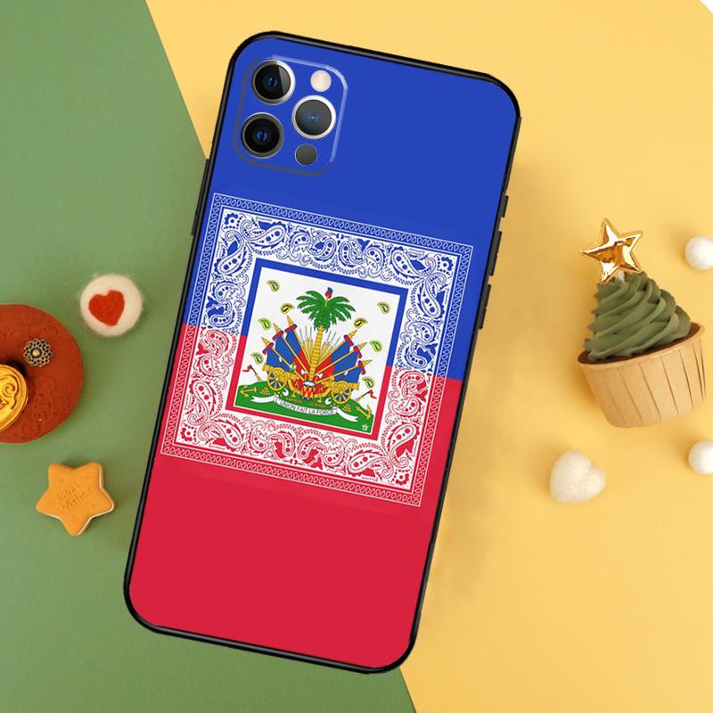 Vintage Haiti Haitian Flag Phone Case For iPhone 17 16 14 13 12 11 15 Pro Max 12 13 Mini 16E 17 Air Shockproof Cover