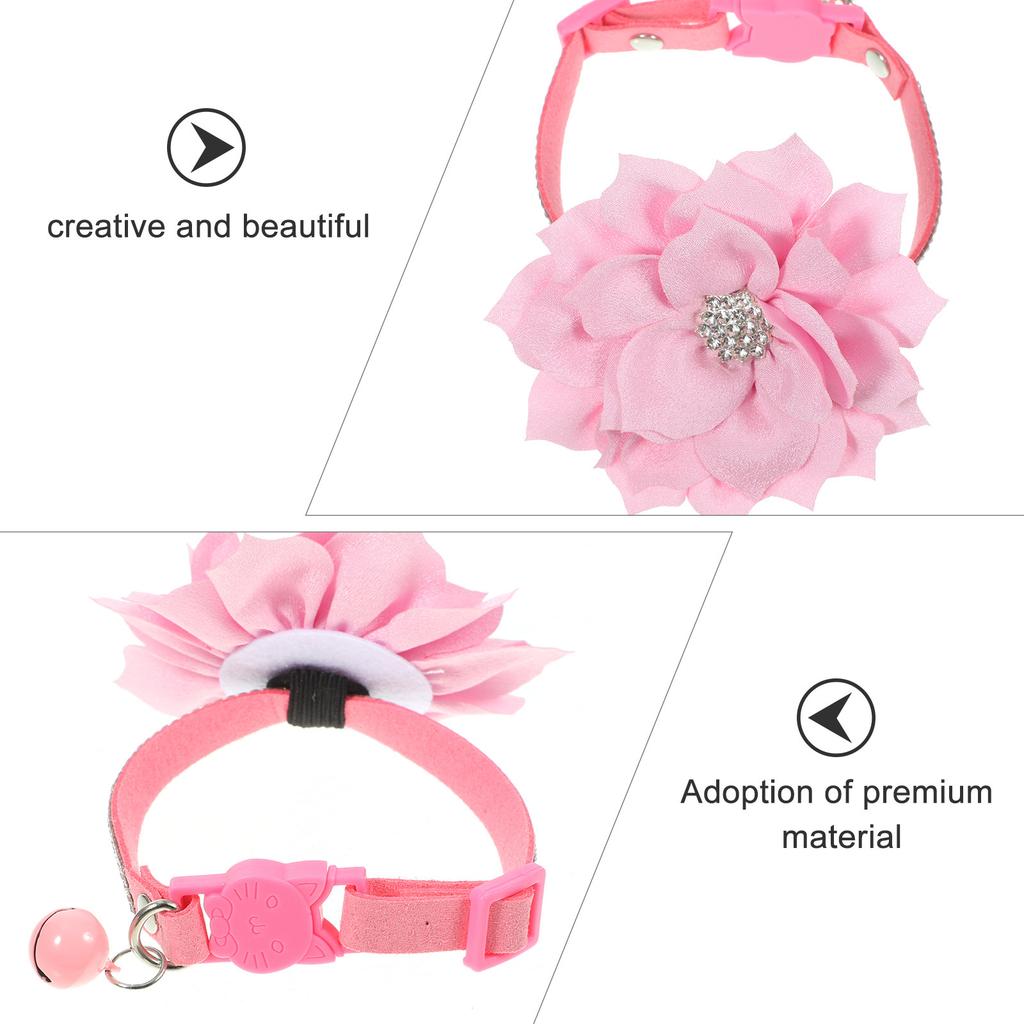 Rhinestone Cat Collar Adjustable Retro Decorative Pet Collar for Small Medium Dogs Comfortable Supple Skin-Friendly Party