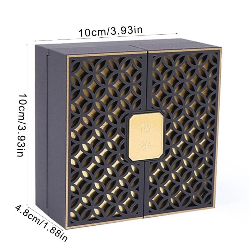 Elegant Black Jewelry Boxes Fancy Cardboard Designs Portable Accessory for Necklace Ring Earring Display and Storage