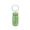 Aluminum Alloy Rhinestone Pill Holder Sparkly Waterproof Keychain Pill Container Sealed Mini Portable Pill Case Outdoor Travel