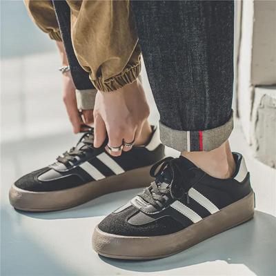 Men's Retro Versatile Microfiber Flat Shoes - Trendy Dexun Sneakers for Boys
