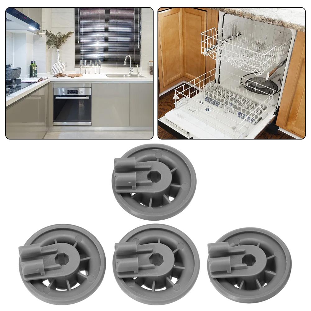 4 Pcs Lower Basket Wheels For Bosch For Siemens-611475 165314 00611475 Household Dishwasher Replacement Spare Parts