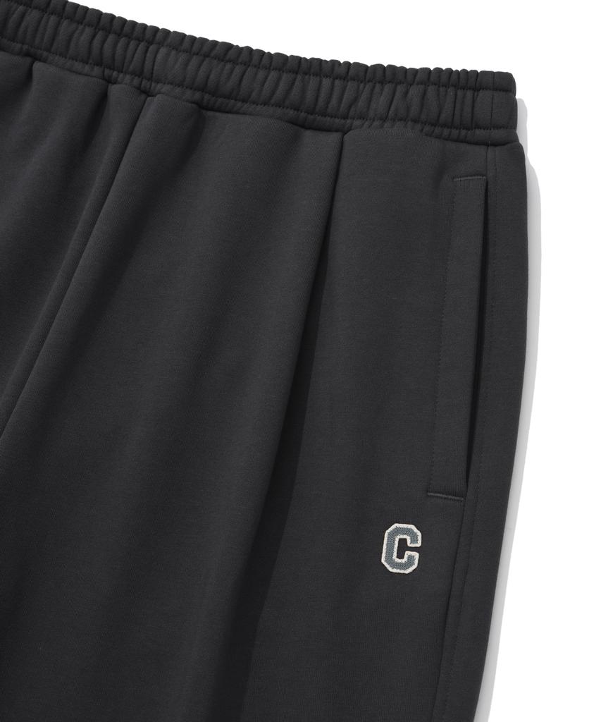 COVERNAT One-Pleat Semi-Wide Fit Sweatpants Charcoal