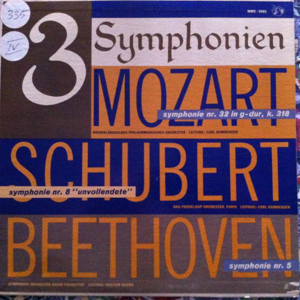 LP Record WOLFGANG AMADEUS MOZART , FRANZ SCH - 3 Symphonies (Mozart: Symphony No.  MMS5003 Musical Masterp Germany Classical Used