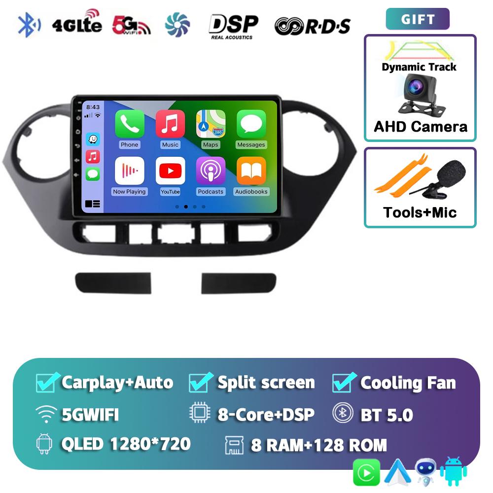 Android 14 Carplay Auto WIFI+4G Car Radio For Hyundai Grand I10 2013-2016 Navigation GPS Multimidia Video Player Stereo 2DIN DSP