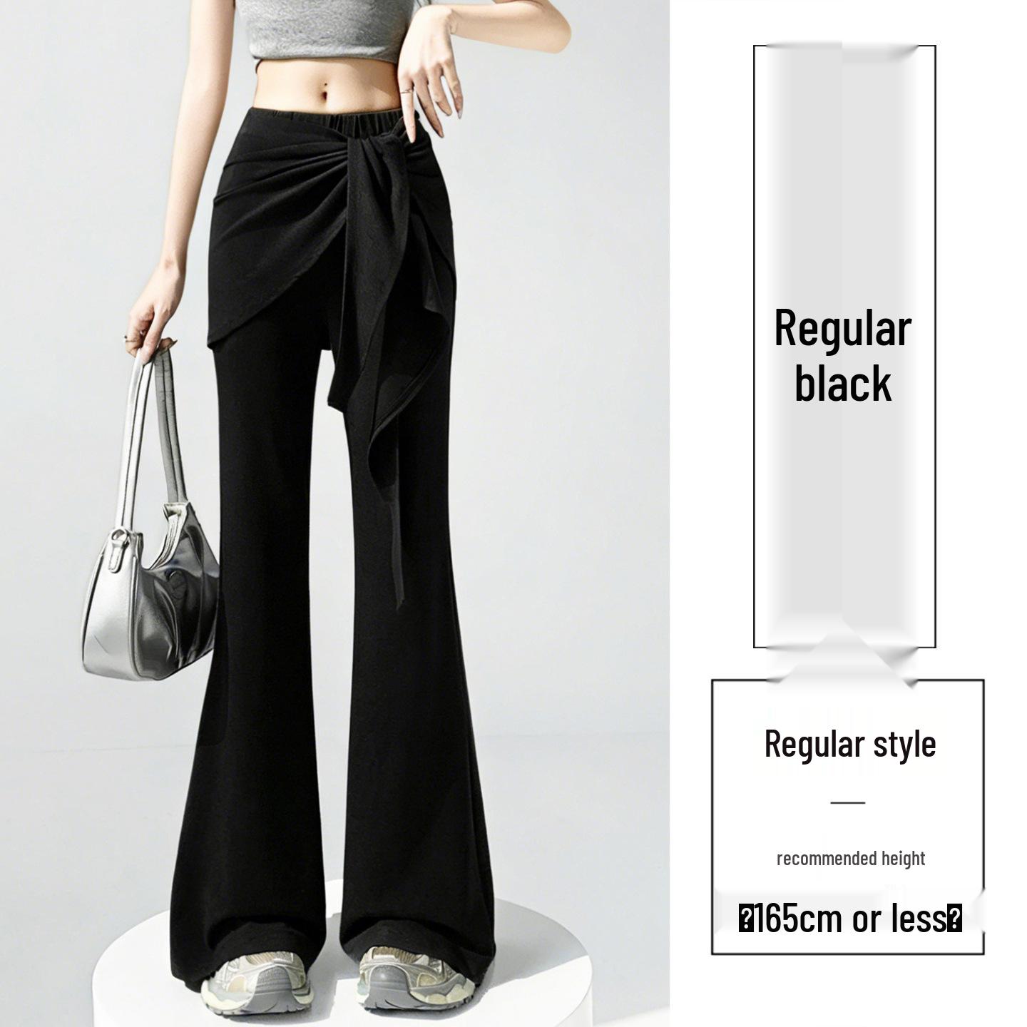 Zhao Lusi Inspired High-Waist Lace-Up Flare Pants - Women s Summer Slim Casual Style S