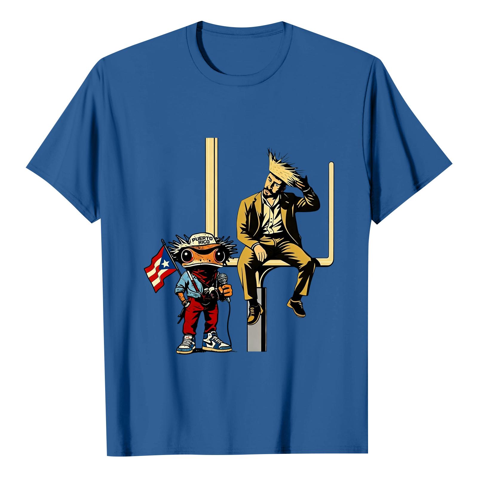 

Женская повседневная футболка с коротким рукавом и принтом букв M синий