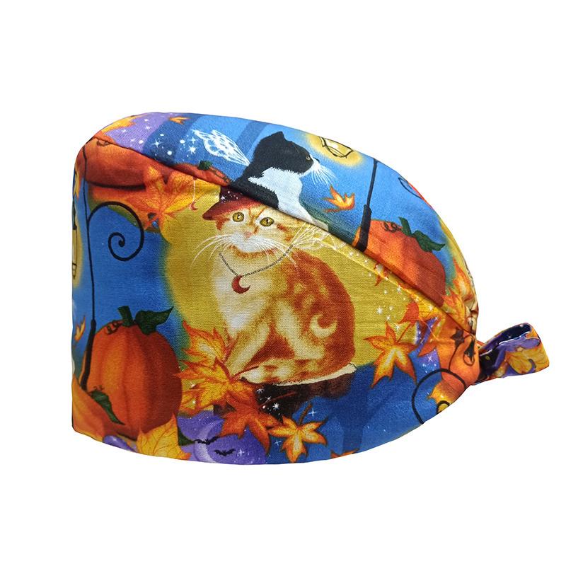 Floral Animal Print Cotton Surgical & Kitchen Cap