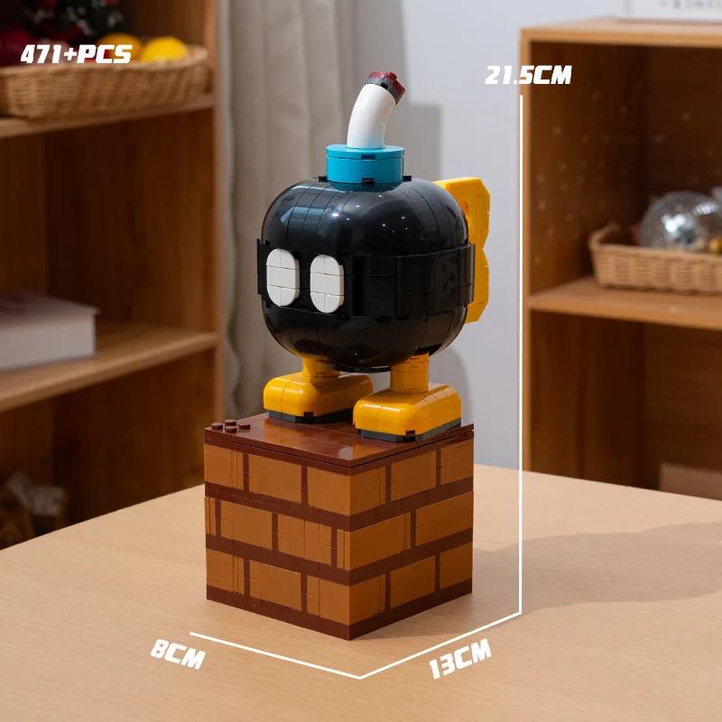 Super Mario Bros Building Blocks Question Mark Yoshi Luigi Star Assembly MOC 3D Model Mario Mini Brick Toy For Christmas Gift