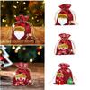 Christmas Drawstring Gift Bag Reusable for Parties Christmas Eve Goody