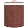 VidaXL Panier à linge d'angle Bambou Marron 60 L