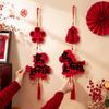 Kreativer Anhänger im traditionellen chinesischen Stil Glocke Quaste Frühlingsfest Anhänger Blume Handgefertigt Pferd Jahr Dekoration Heimdeko