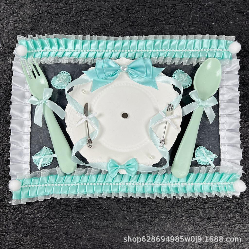 Dinner Plate Finished Pain Board Pain Bandaging Board White Gu Mei Self-push Cake Bar Knife and Fork Pain Board Photo Props