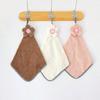 Coral Velvet Hand Towel Pineapple Plaid Cartoon Hanging Hand Towel Bathroom Kitchen Dishwashing Thickeneded Water-Absorbent Creative Rag