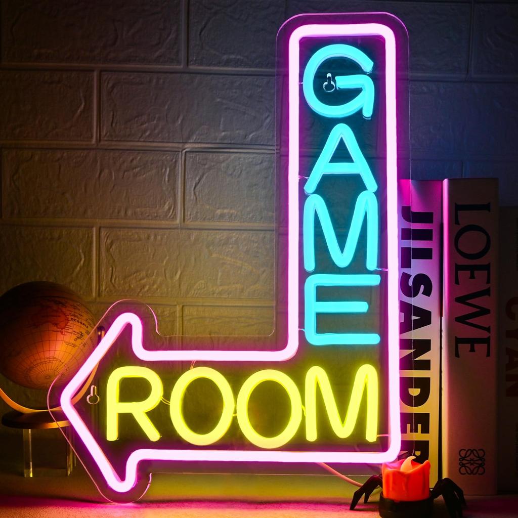 Game Room Neon Sign Gaming for Wall Decor Man Cave Signs for Game Room Teen Boy Bedroom Home Bar Club Decorations Gifts