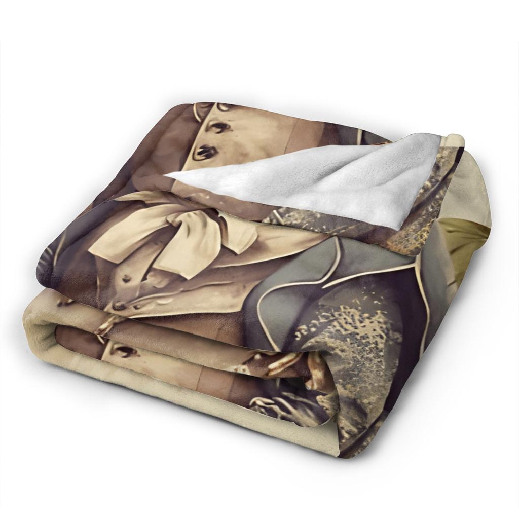 Gentleman Frog Flannel Blanket Winter Warm Throw Blanket for Kids Living Room Comfortable Bedspread Sofa Bed Cover