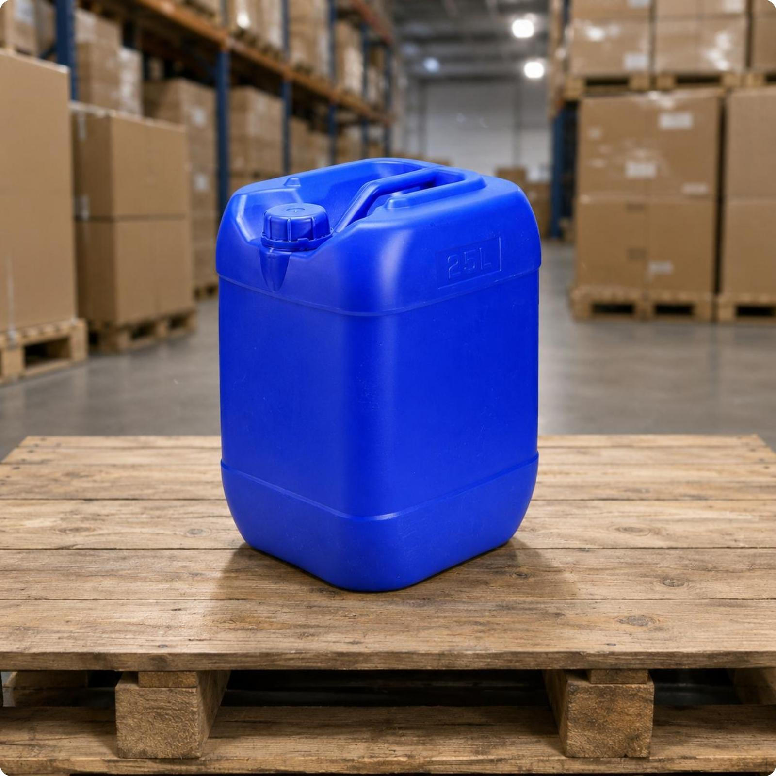 DoubleLayer Barrel Blue and White Rectangular Container Top Handle