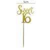 10pcs 16th Birthday Cake Topper Card Placard Photo Props Cake Decorating Supplies For Birthday Party