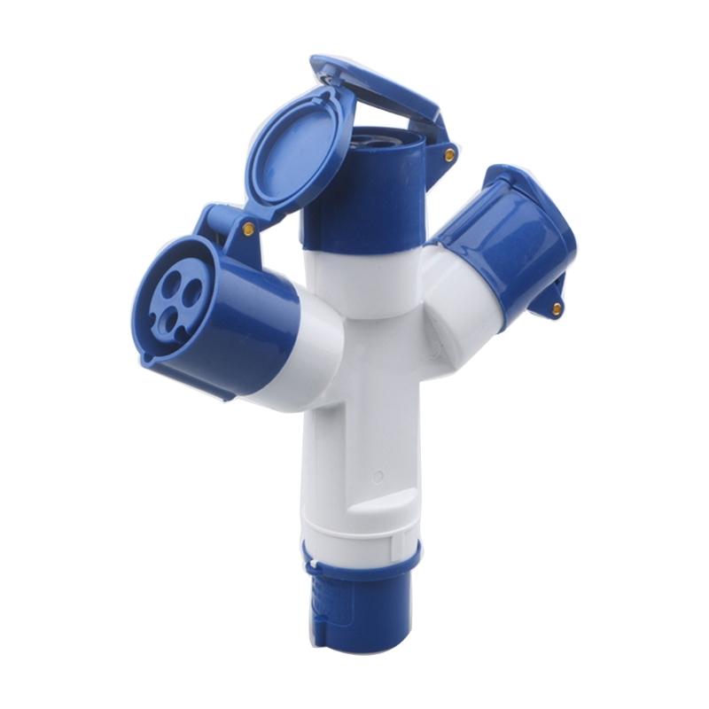 16A 2/3-Wege-Splitter, korrosionsbeständig, elektrischer Netzanschluss, Kabeladapter für Wohnwagen und Wohnmobile