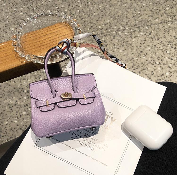 Modă H Mini Birkin Căști Bluetooth & Portofel Monede Breloc Charm