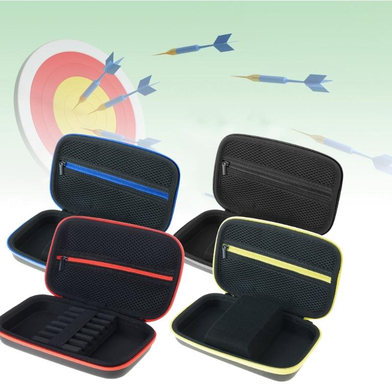 Dart Case, Hard Shell Storage Dart Case, Dart Storage Bag for Soft Steel Dart Tip, Shafts and Flights with Zippers Lock