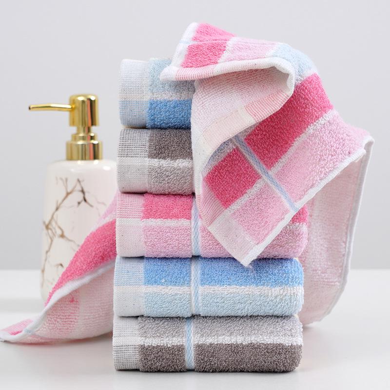 Kinder Weiches & Saugfähiges Baumwoll-Streifenhandtuch 25x50cm zum Hände- und Gesichtwaschen