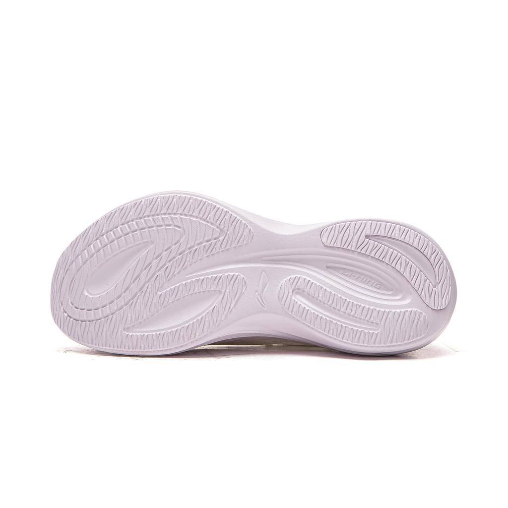 Li Ning Ling Bo V3 Thick Sole Height Increasing Versatile Soft Rebound Running Shoes Women Sneakers White Purple ARSW112-3