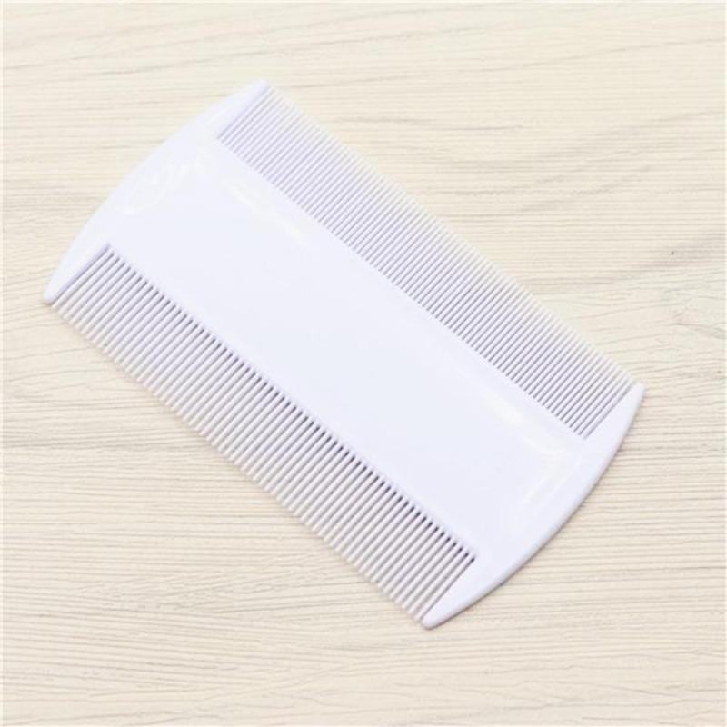 Grzebień dla zwierząt Plastikowy ruszt Dwustronny, gęsty, ząbkowany, dwurzędowy grzebień na pchły grzebień do czyszczenia i pielęgnacji wszy Grzebień na pchły grzebień
