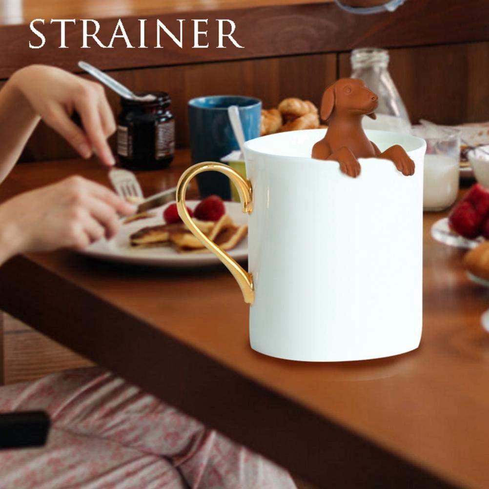 Silicone Dachshund Tea Infuser Cute Dog Tea Strainer Filter for Loose Leaf Brewing