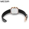 Square Watch Trend Multifunctional Chronograph Quartz Watch Men'S Leather Men'S Watch 8106