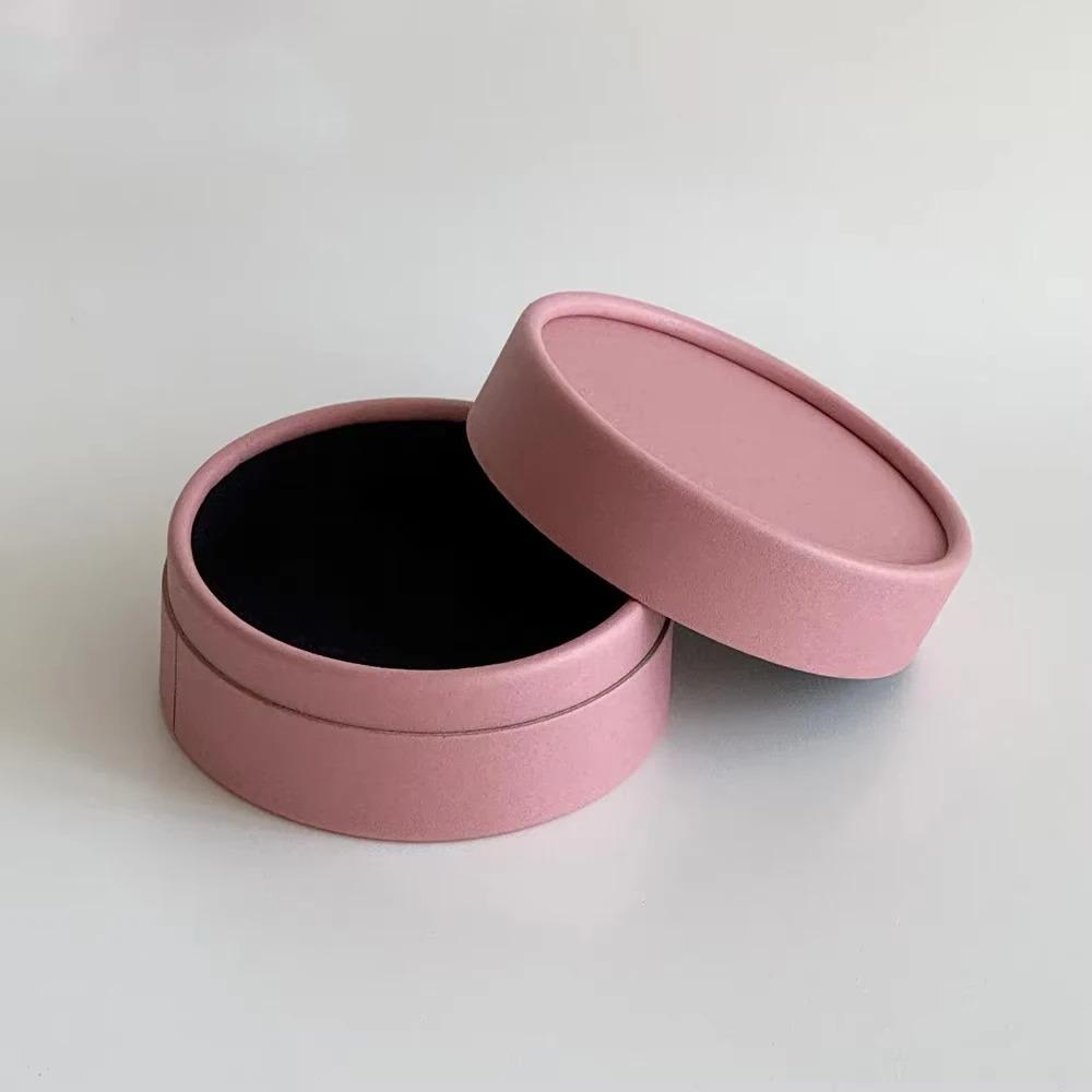 Multi Color Round Jewelry Box Round Necklace Organizer Jewelry Packaging Box  Gift Packaging розовый