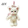 Mini Stuffed Cat Charm Plush Pendant, Cute Fuzzy Curly Kitten Charm, Soft Gift for Lovers Animal Keychain Backpack Fluffy Key Ring