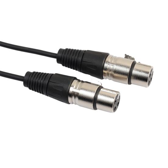 0.3m XLR Y 3 Pin 1 Splitter Cable Male To 2 Female Convertor