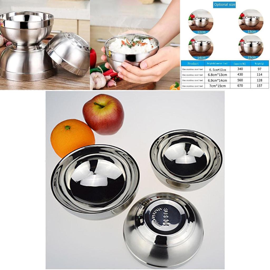 Premium 304 Stainless Steel Soup Bowl With Double Insulation For Ultimate Durability