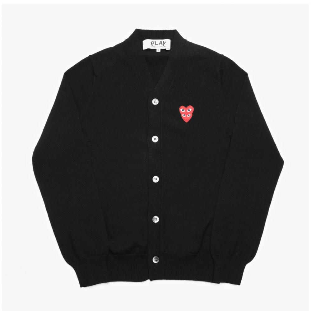 Comme DeS GarconS P1N076 1  Ax N076 051 1  Play Play Double Red Heart Wafen Men S Cardigan