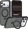 Magnetic suction bracket fulcrum mobile phone case for iPhone17ProMax protective case Apple 16E matte anti-drop 15