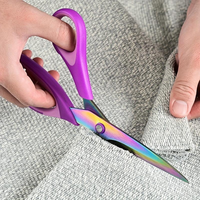 Craft Scissors Purpose Sharp Titanium Blades Shears Rubber Soft Grip Handle Multipurpose Fabric Scissors Tool Great for Office