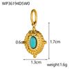 CARLIDANA Luxury Gold Plated Stainless Steel Charm Evil Eye Oval Heart Flower Colorful Natural Stone DIY Jewelry Making Women