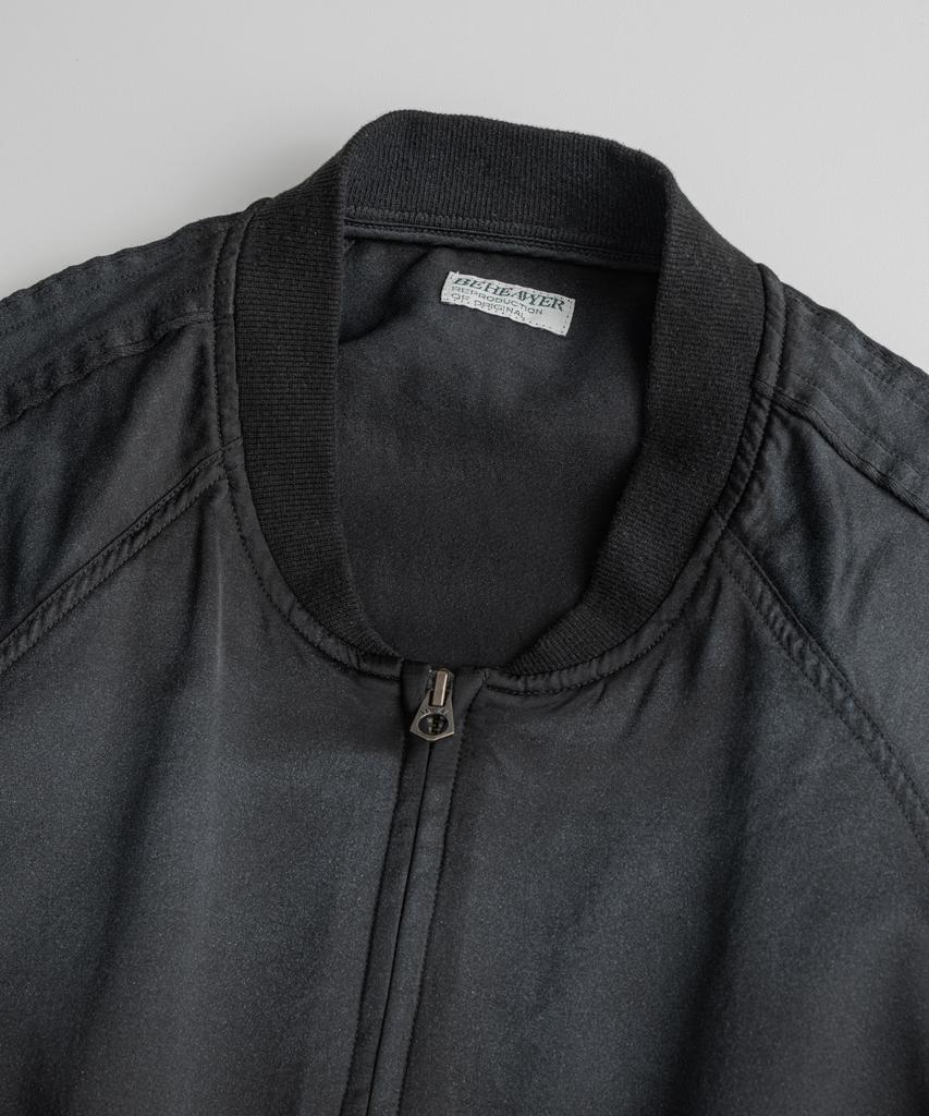 Beheavyer Washed Wool Souvenir Jacket Black