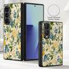 Pastoral Wildflower Case For Samsung Galaxy Z Fold 8 Ultra 7 6 5 Fold8 Fold7 Fold6 Luxury Leather Skin Hard Folding Phone Cover
