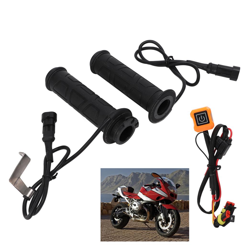 1 Pair Electric Heated Grips   Temperature Winter Hands Warmer for Motorcycle ATV 7Celsius8in Handlebar