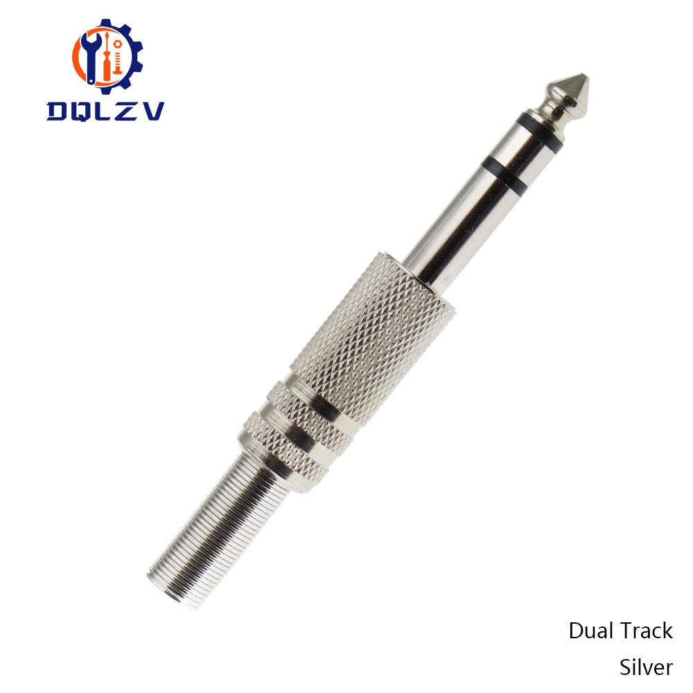 Gilding 6.35MM Jack Plug Male Mono Audio Connector Adapter 1/4Inch Male Soldering Audio Stereo Connectors
