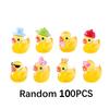 30/60/100PCS Luminous Mini Duck Micro Landscape Access Miniature Figurines Fairy Home Decoration Glow In the Dark Mixed Style