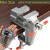 Sturdy Mini Aluminum Bench Vise: Adjustable Table Clamp for Crafting, Electronics, & DIY Projects