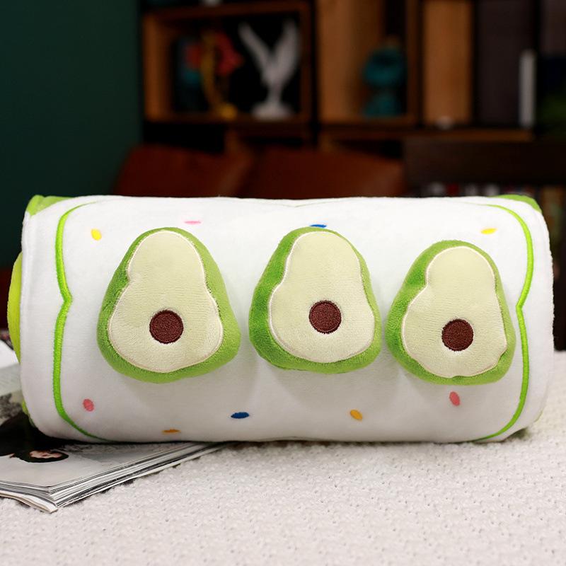 Obst Kuchen Rolle Decke Plüsch Spielzeug Erdbeere Puppe Kissen Decke Büro Nickerchen Auto Kissen Mädchen Geschenk