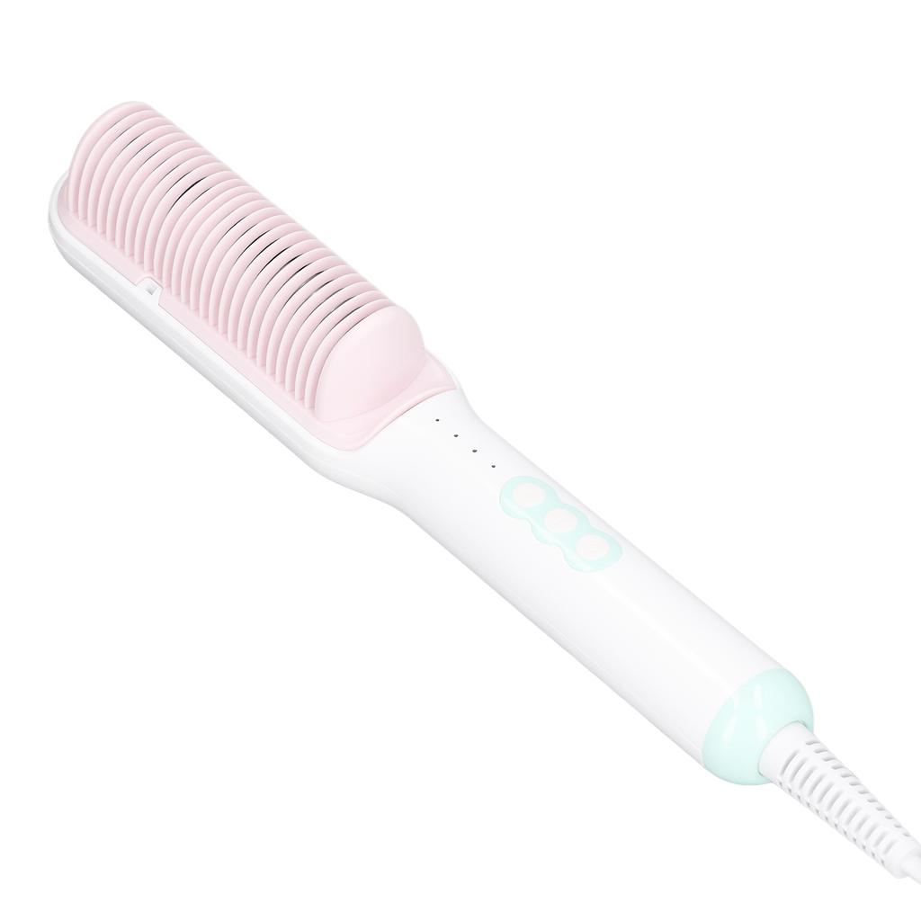 Hair Straightener Brush 3D Teeth 4 Temperature Mode Ionic Coating Auto Off Straightening Comb for