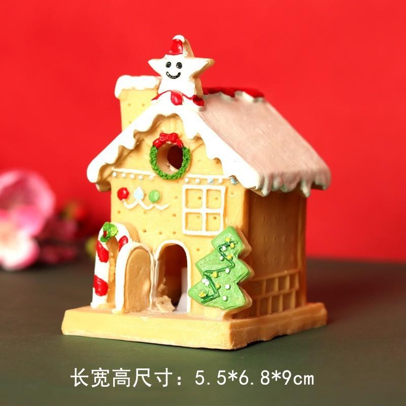 Practical Creative Christmas House Ornaments Micro Landscape Decorations for Office Desks Small Figurines Home Garden Decoration