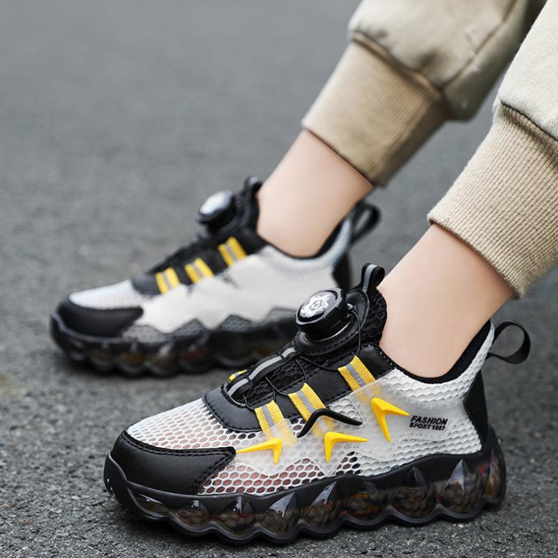 

Boys shoes summer youth sports shoes thin anti-drop rotating button shoes children s shoes Size 40 [insole length 25.0cm] standard fit