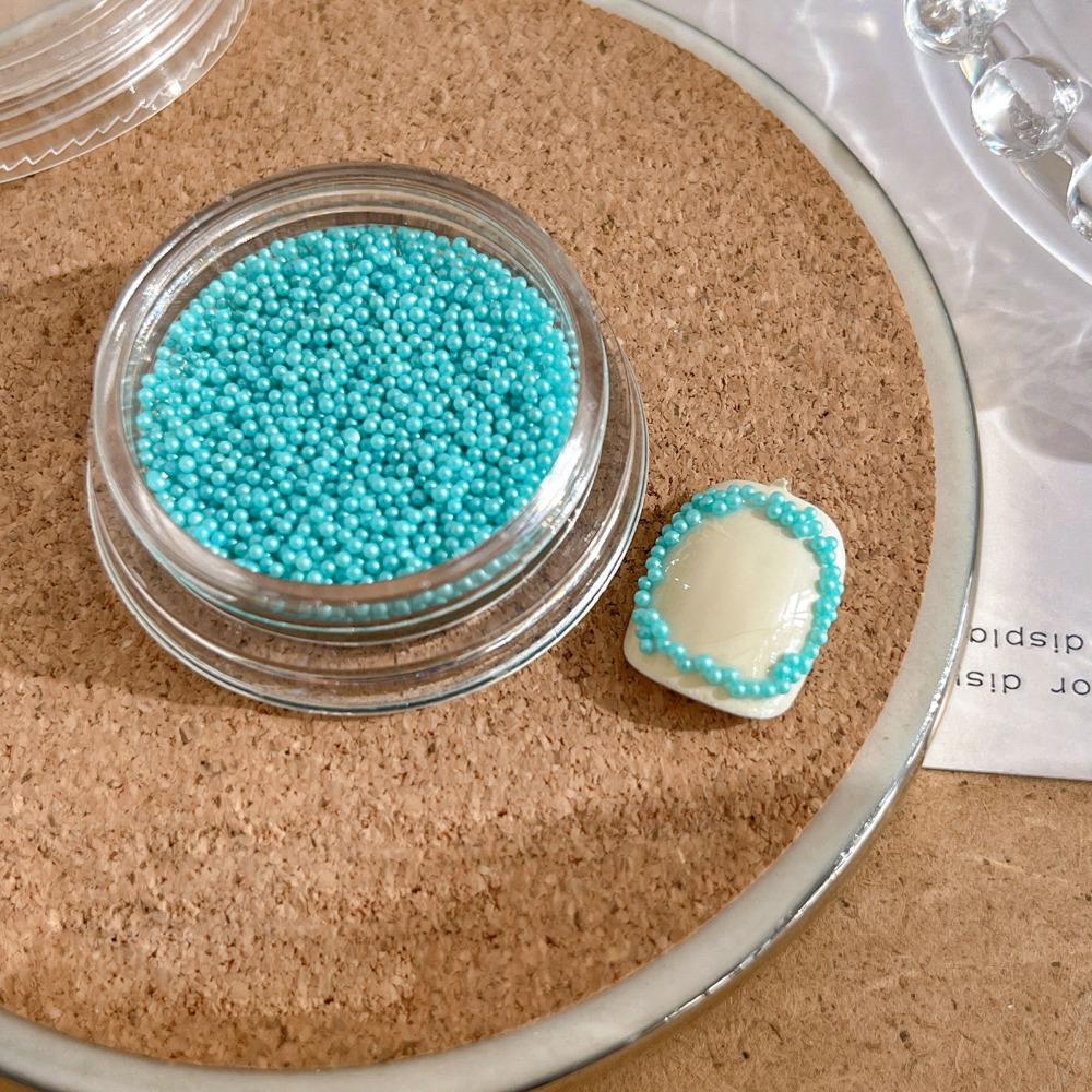 

3D Macaron Bubble Beads Nail Decor Resin Round Candy Manicure Decorations Nails Charms синий