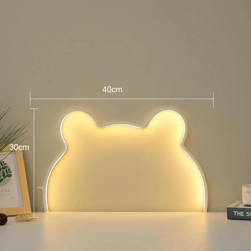 

Светодиодный настенный светильник с медвежьими ушками, крутой ночник, USB-порт, идеальный настенный светильник для дома, прикроватный, над диваном, для гостиной, кафе, лампа для декора стен 3 Light colors